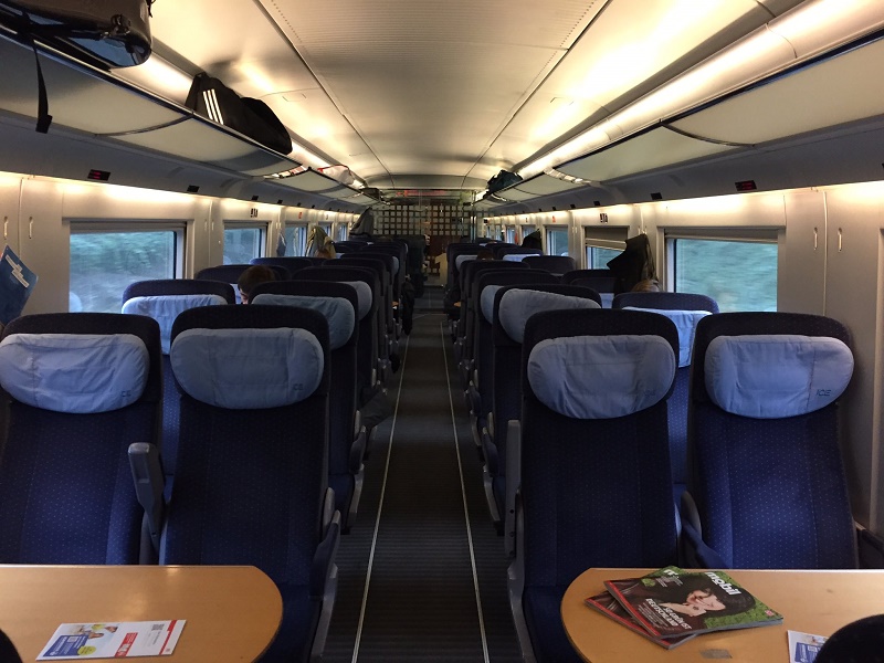 ICE high-speed train second class seats