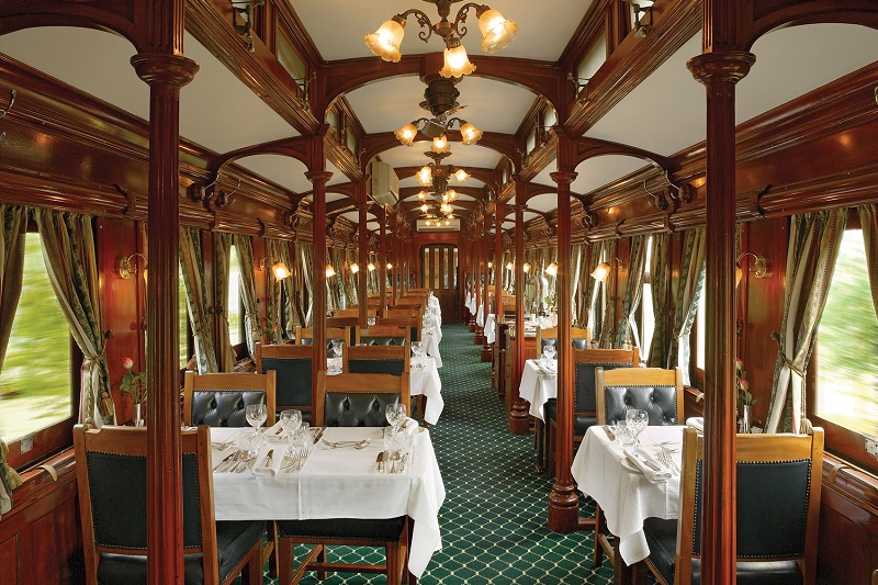 rovos rail dining car luxury train