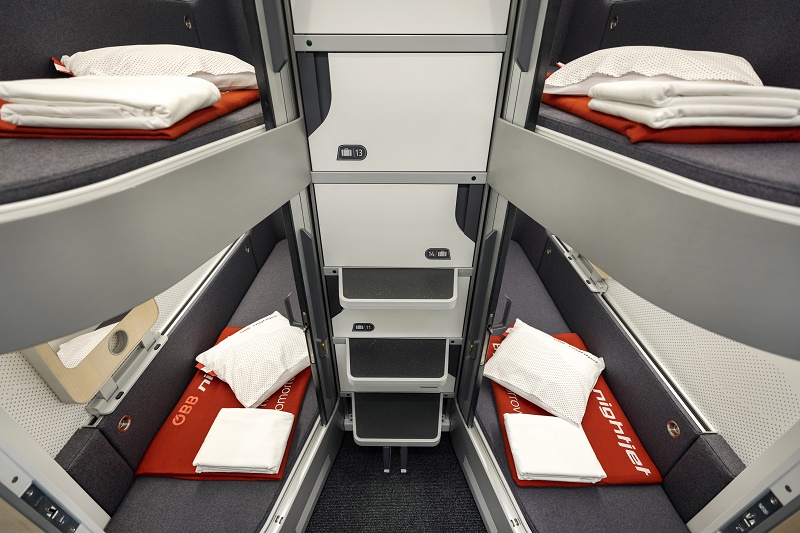 mini cabins nightjet train