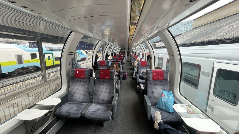first class panorama coach swiss train rail pass interrail eurail switzerland