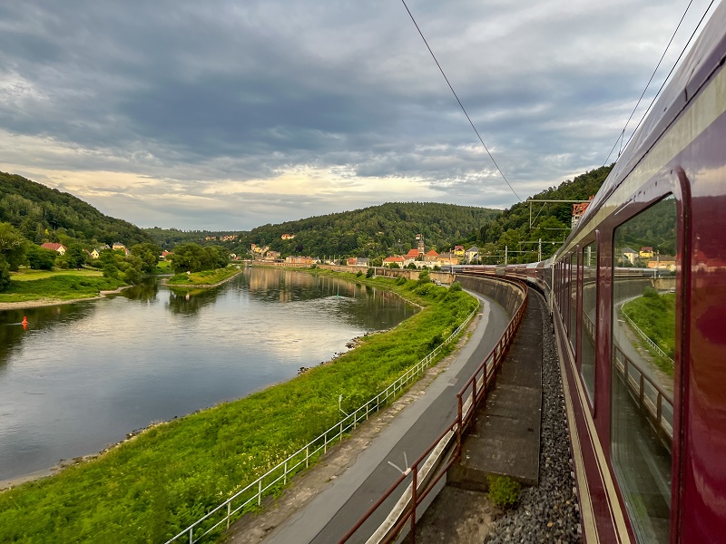 elbe river valley germany european sleeper night train
