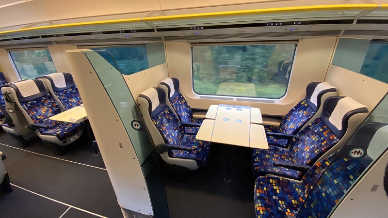 MÁV eurocity second class seating