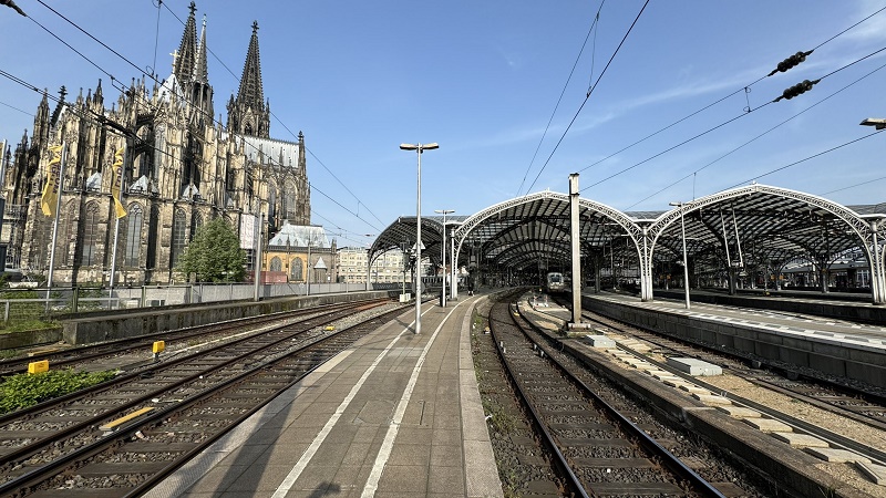 cologne main railway station german germany rail train holiday