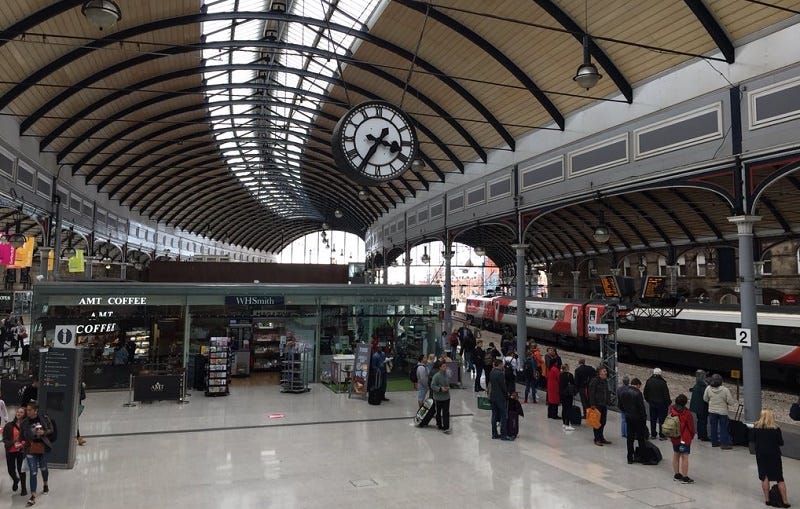 newcastle railway station rail holiday uk british train travel