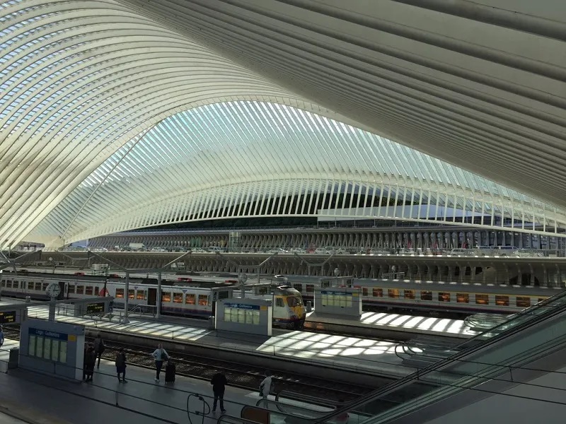 liege guillemins railway station belgium rail holiday train travel